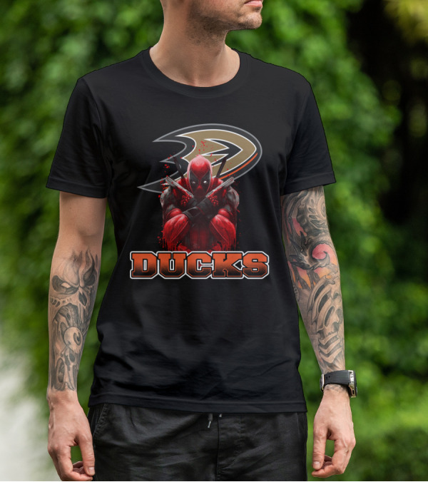 Anaheim Ducks Deadpool Fans Crossover T-Shirt