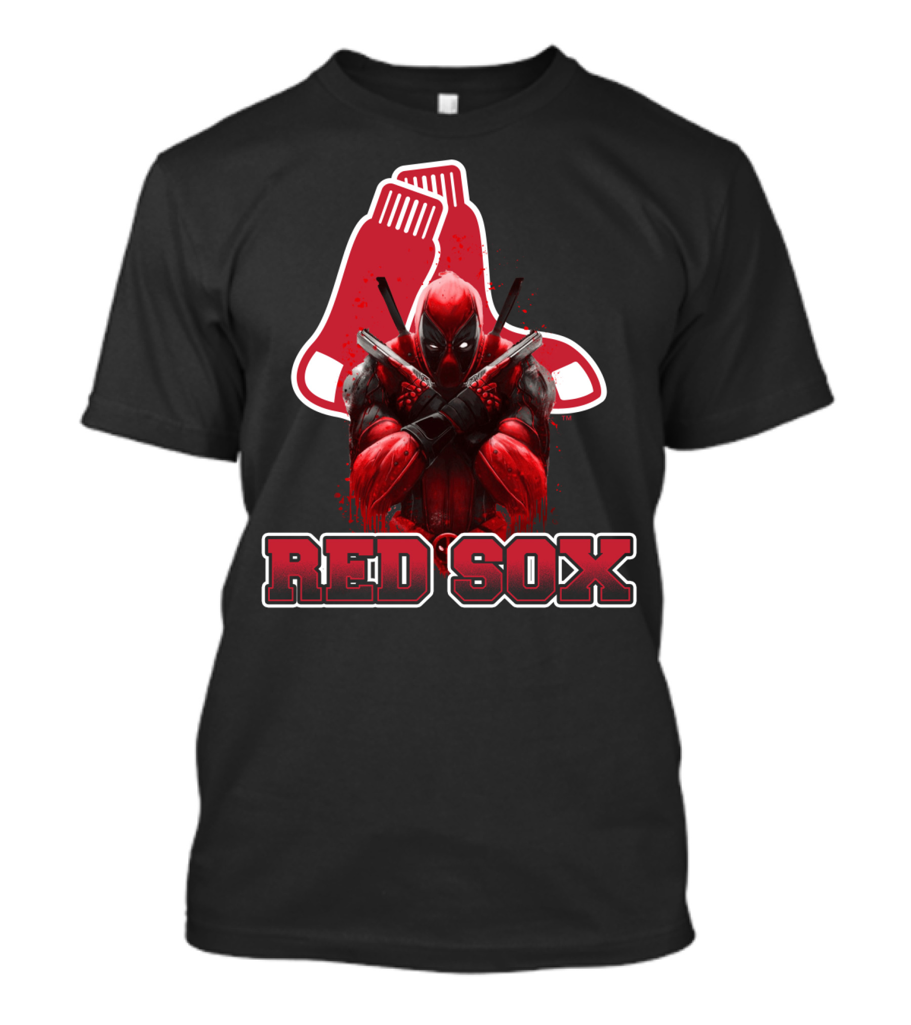 Red Sox Merging Deadpool Fans With Baseball Favorites T-Shirt