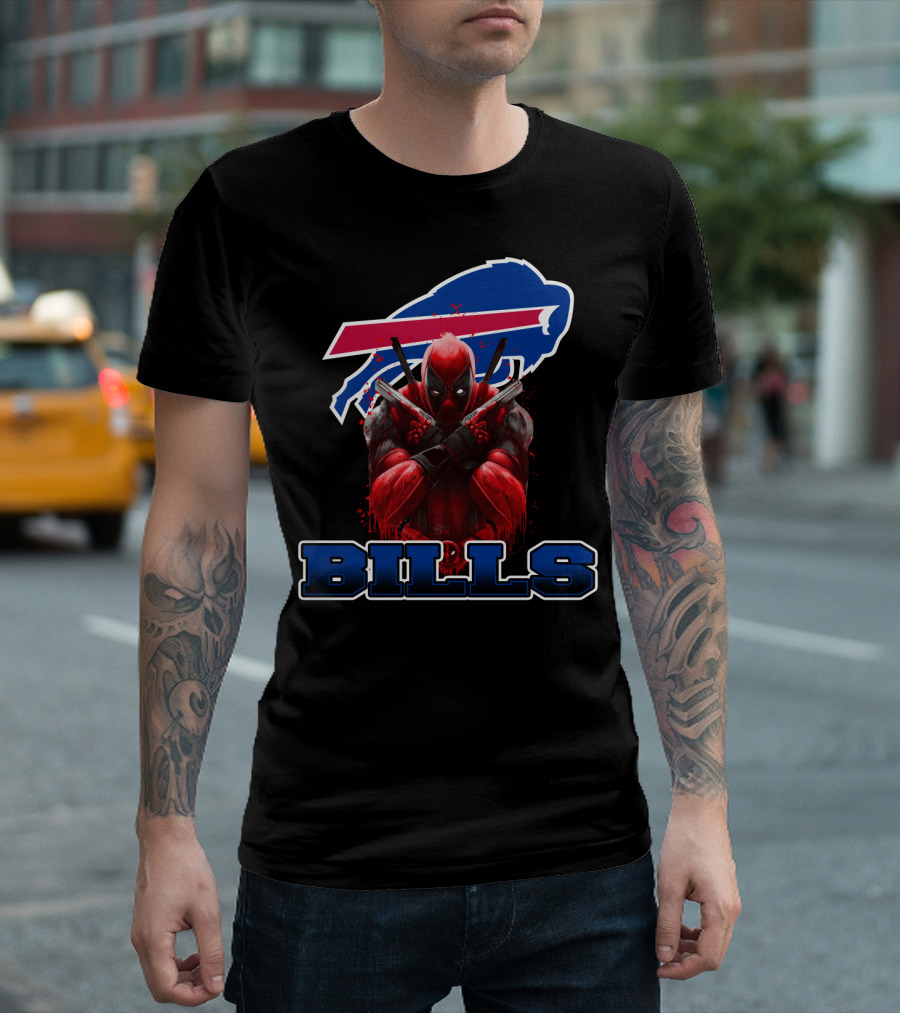Buffalo Bills Deadpool Fans Mashup T-Shirt