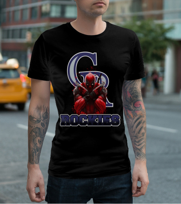 Colorado Rockies Deadpool Crossover Fan Favorite T-Shirt
