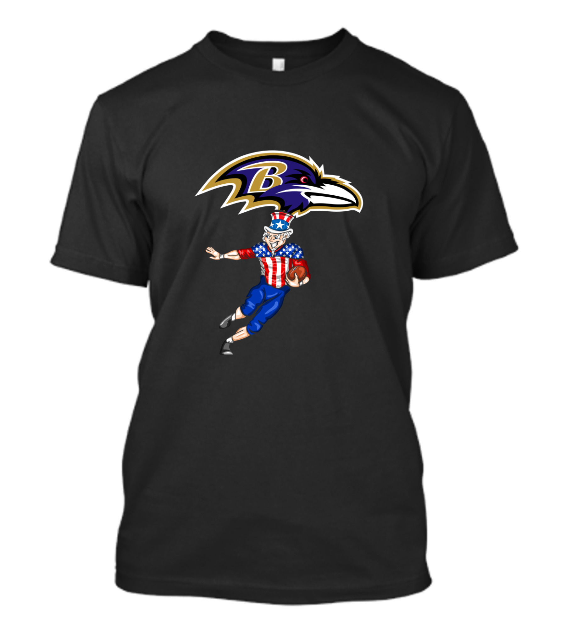 Baltimore Ravens Uncle Sam 4th Of July Football T-Shirt