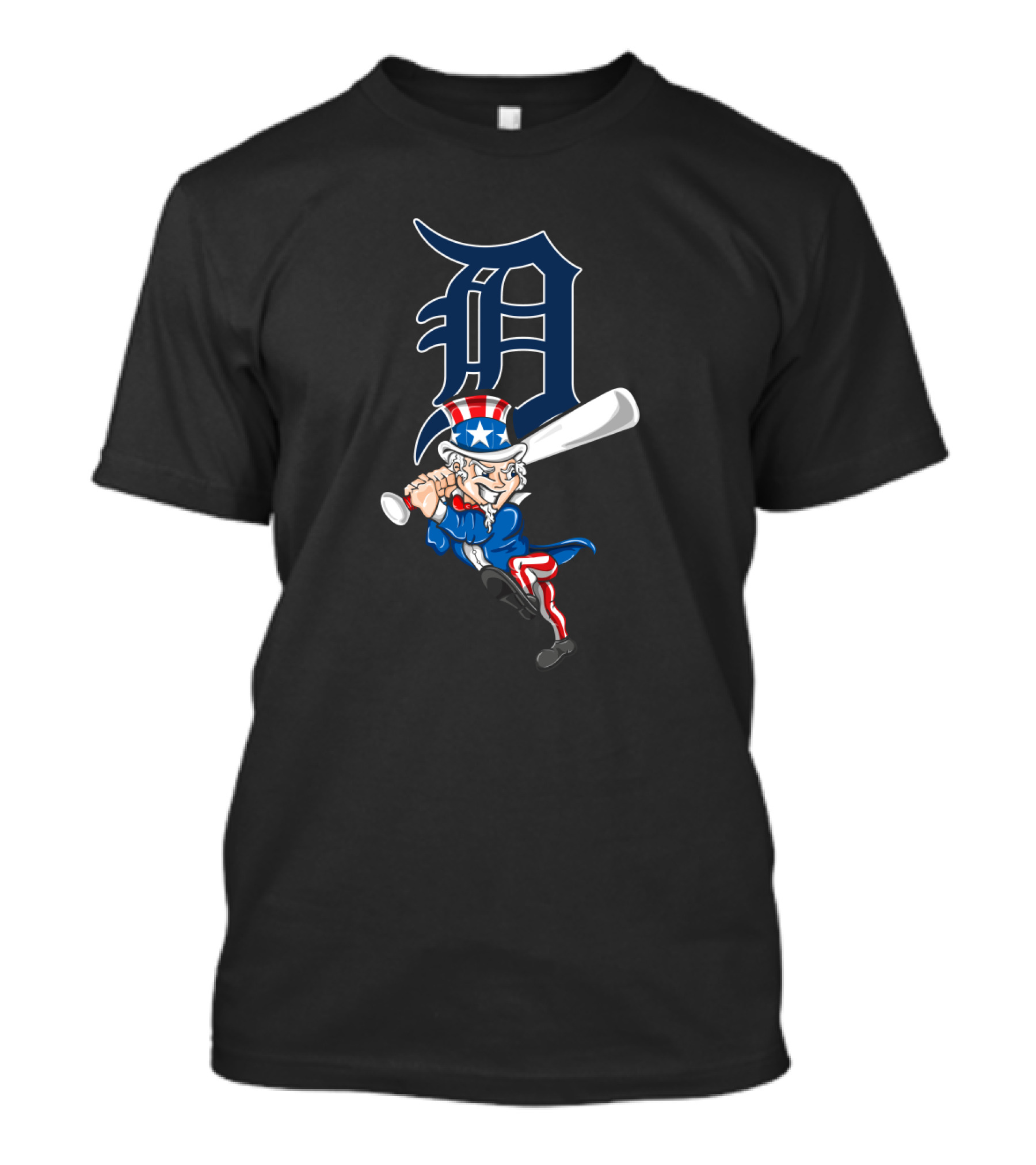 Detroit Tigers Uncle Sam Baseball 4th Of July T-Shirt