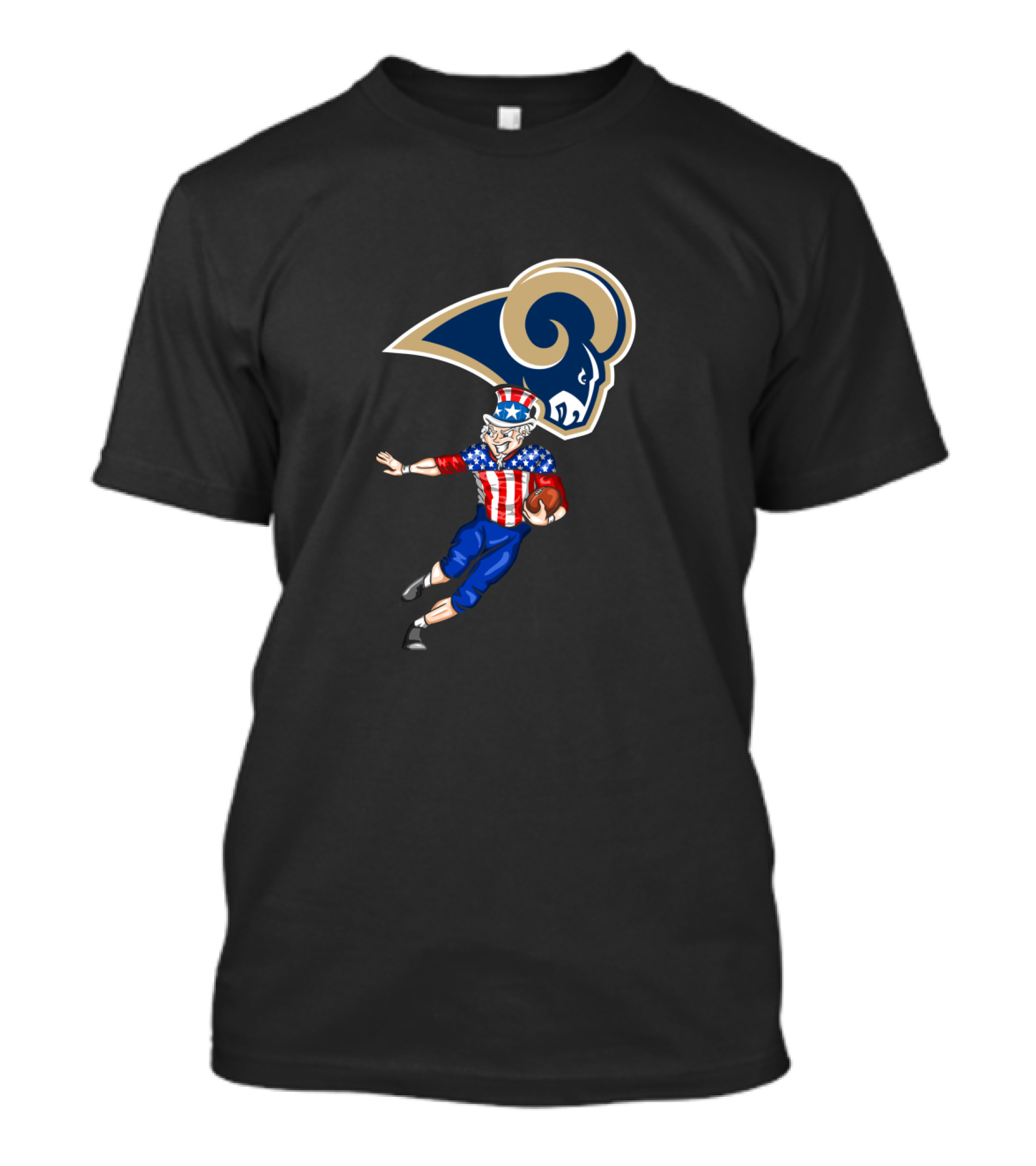 Los Angeles Rams Uncle Sam 4th Of July Football T-Shirt