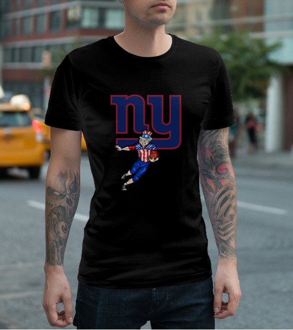 New York Giants Uncle Sam 4Th Of July Football Celebration T-Shirt