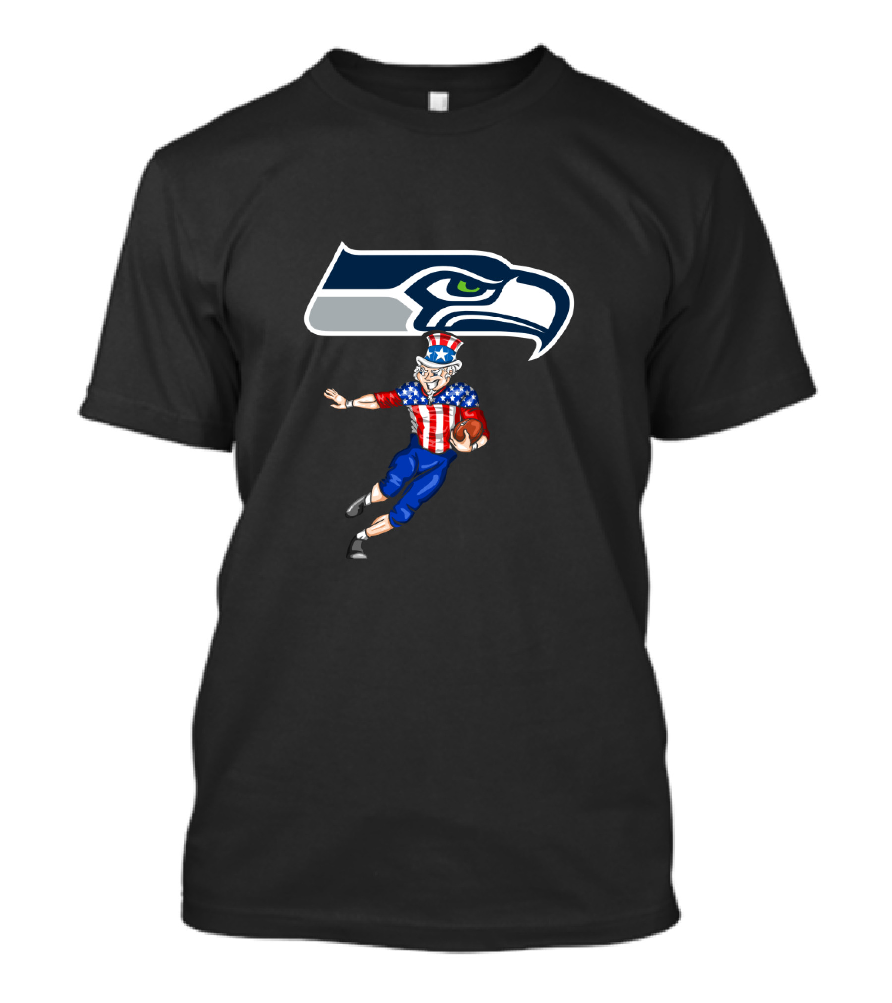 Seattle Seahawks Uncle Sam American Football 4Th July Patriots T-Shirt