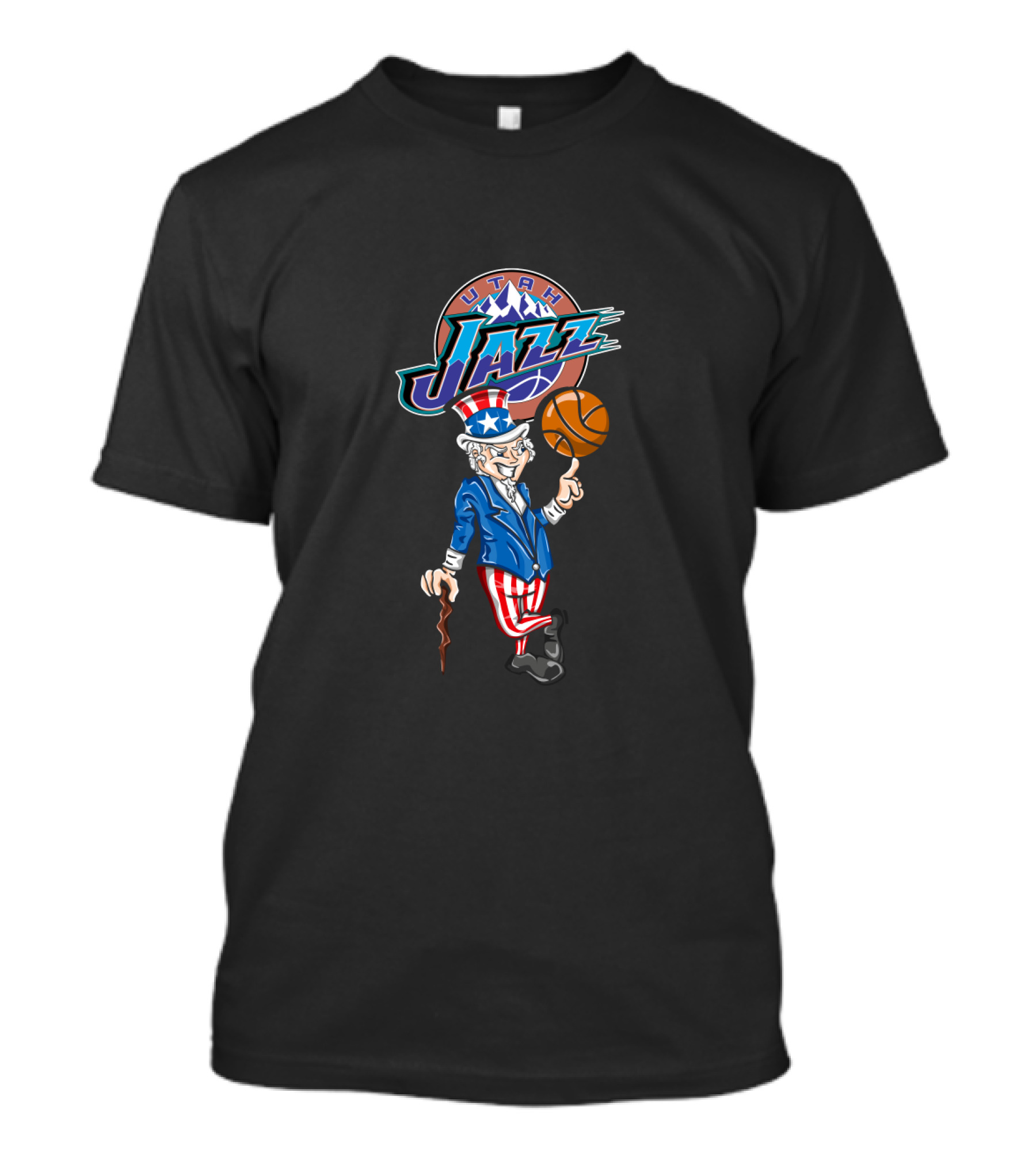 Utah Jazz Uncle Sam 4Th Of July Basketball T-Shirt