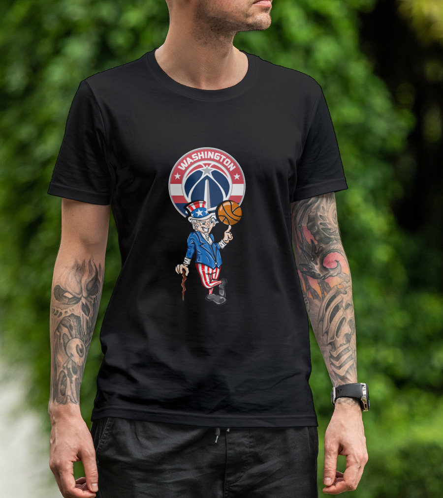 Washington Wizards Uncle Sam Basketball 4Th July Celebration T-Shirt