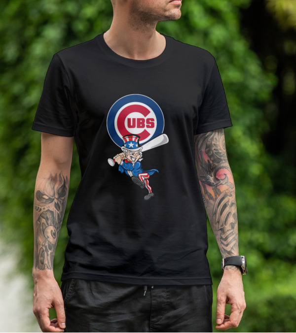 Chicago Cubs Uncle Sam Patriotic Baseball 4Th Of July Celebration T-Shirt