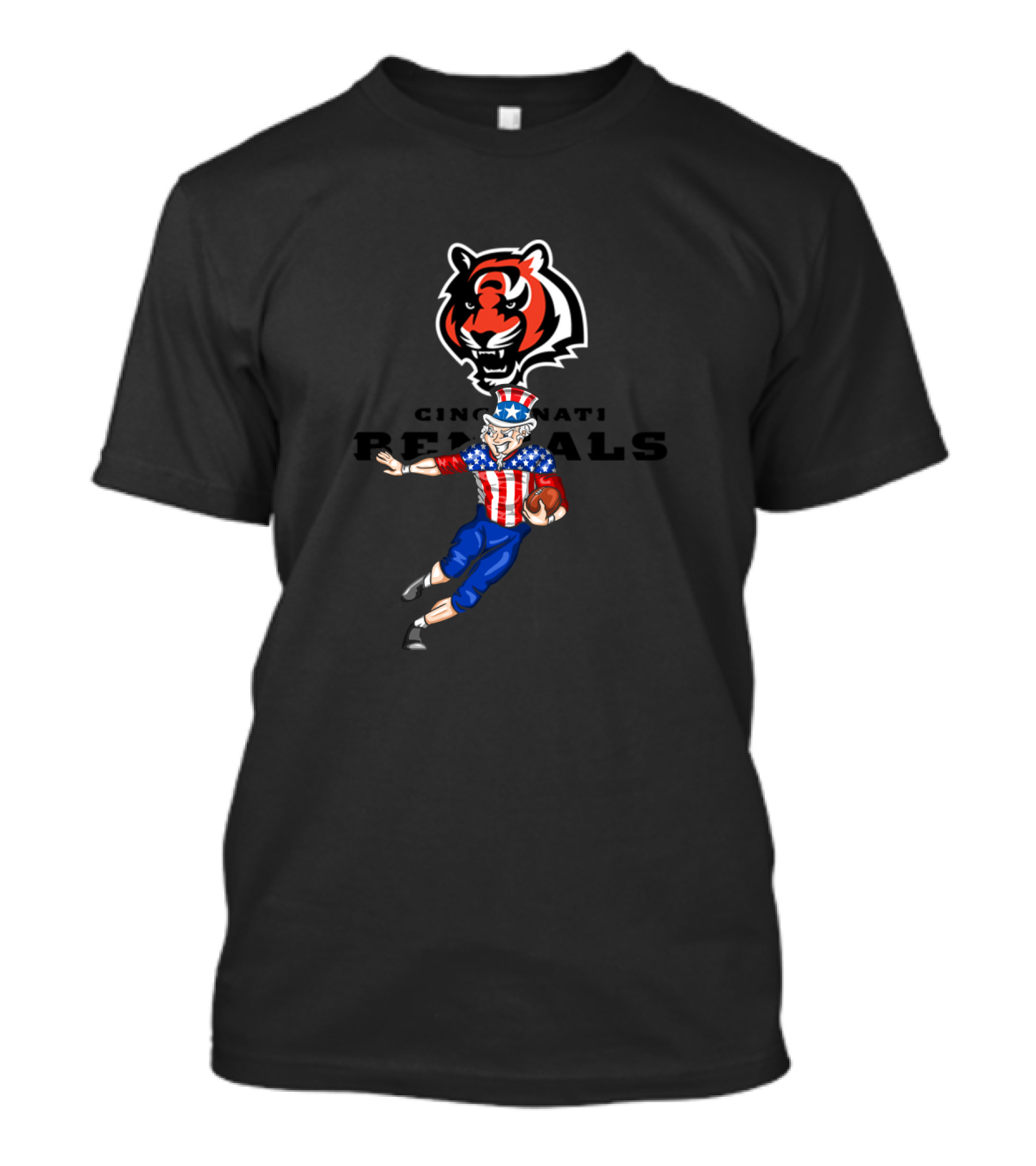 Cincinnati Bengals Uncle Sam Fourth Of July Football Tiger T-Shirt