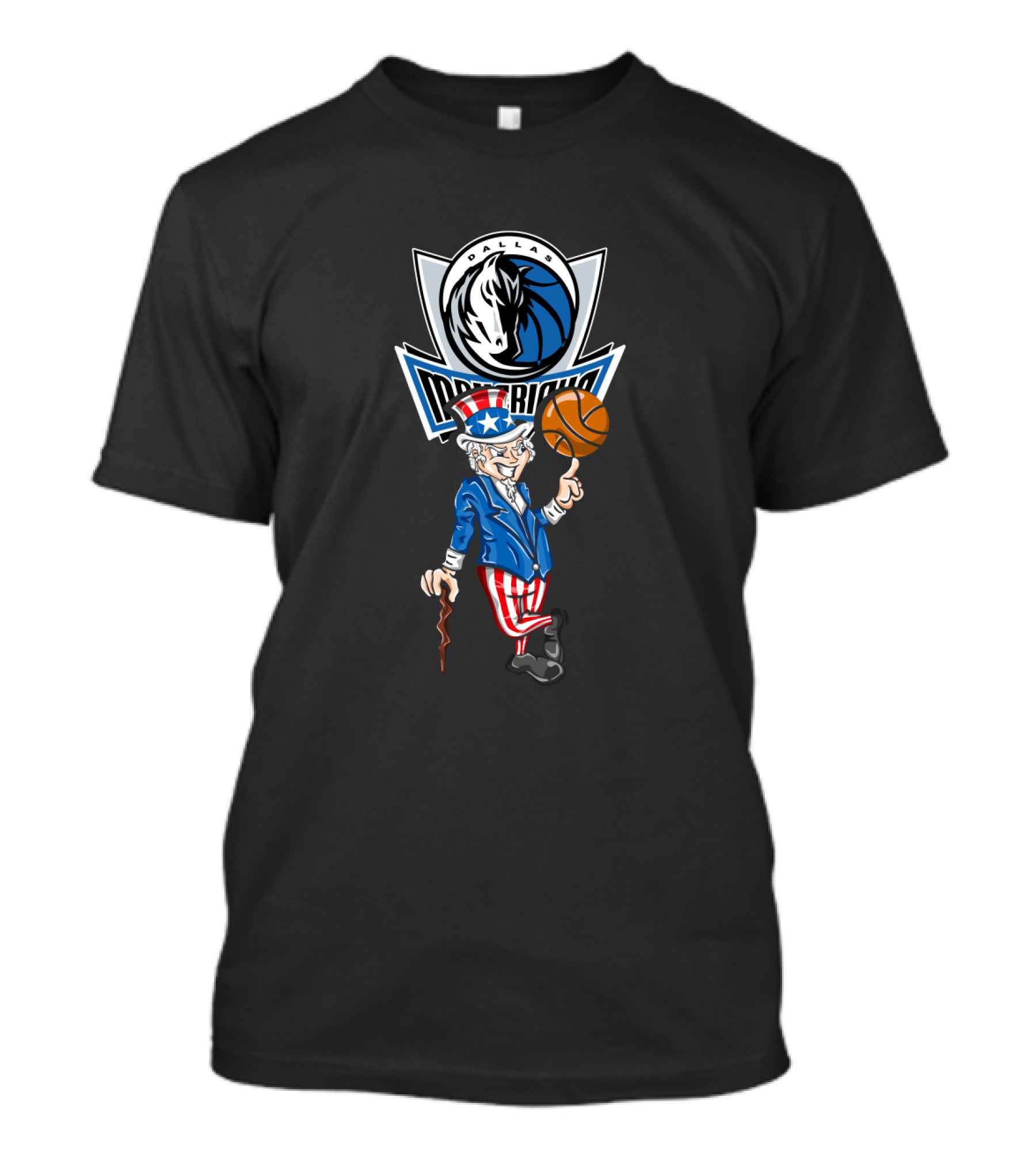 Uncle Sam 4th July Dallas Mavericks Basketball Patriotic T-Shirt