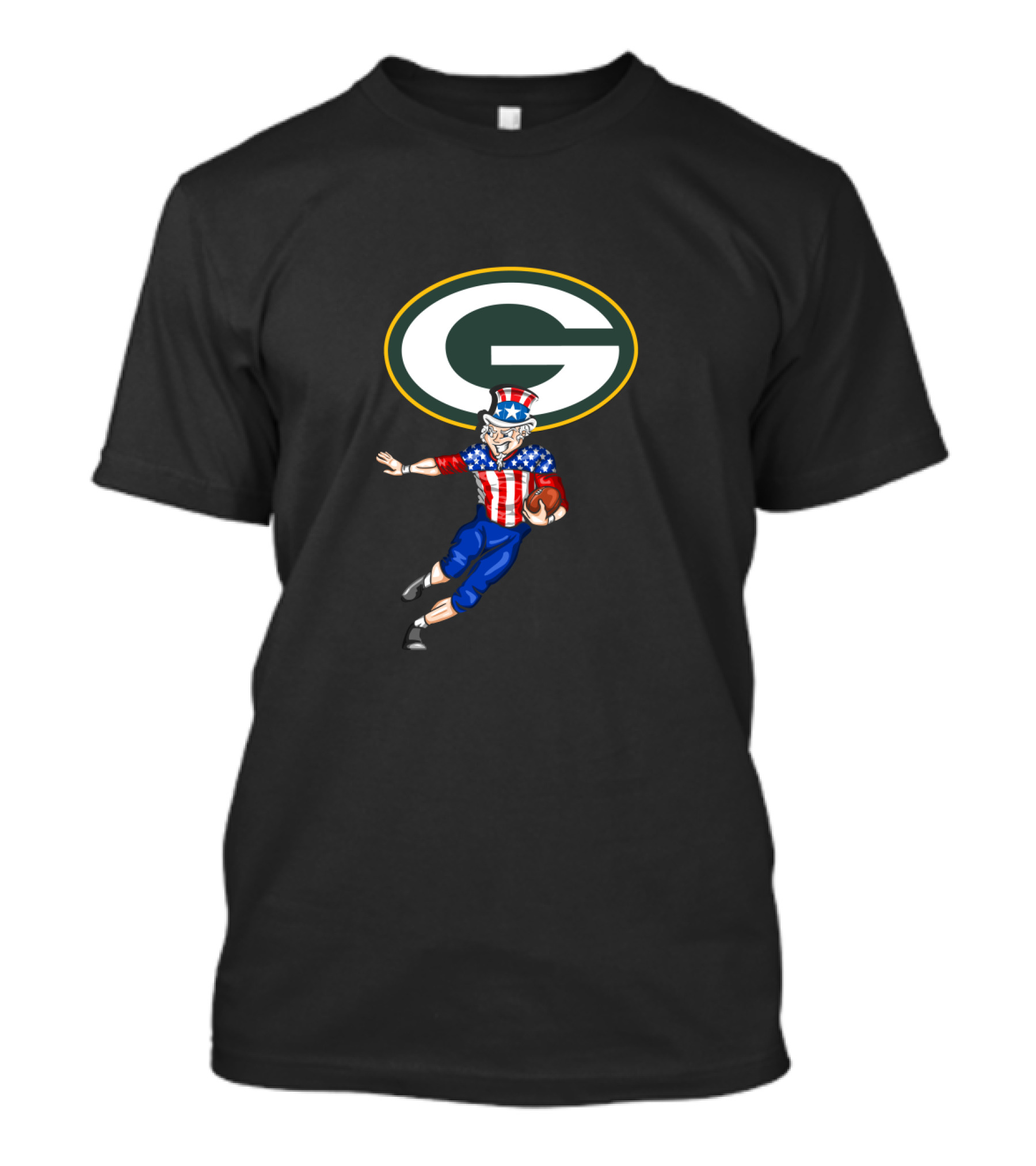 Green Bay Packers Uncle Sam American Football 4Th Of July Celebration T-Shirt