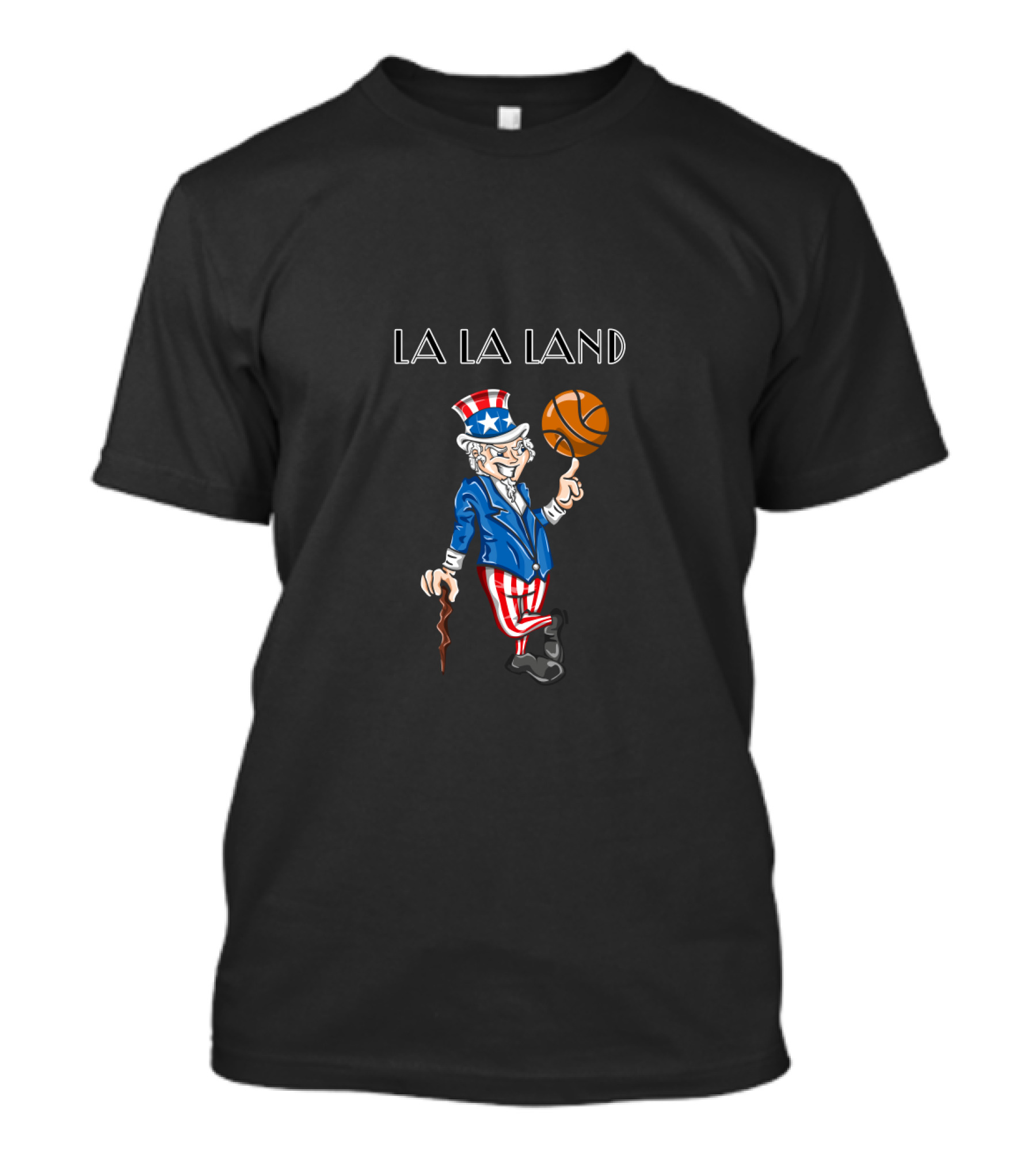 LA LA Land Uncle Sam Basketball 4th July Clippers T-Shirt