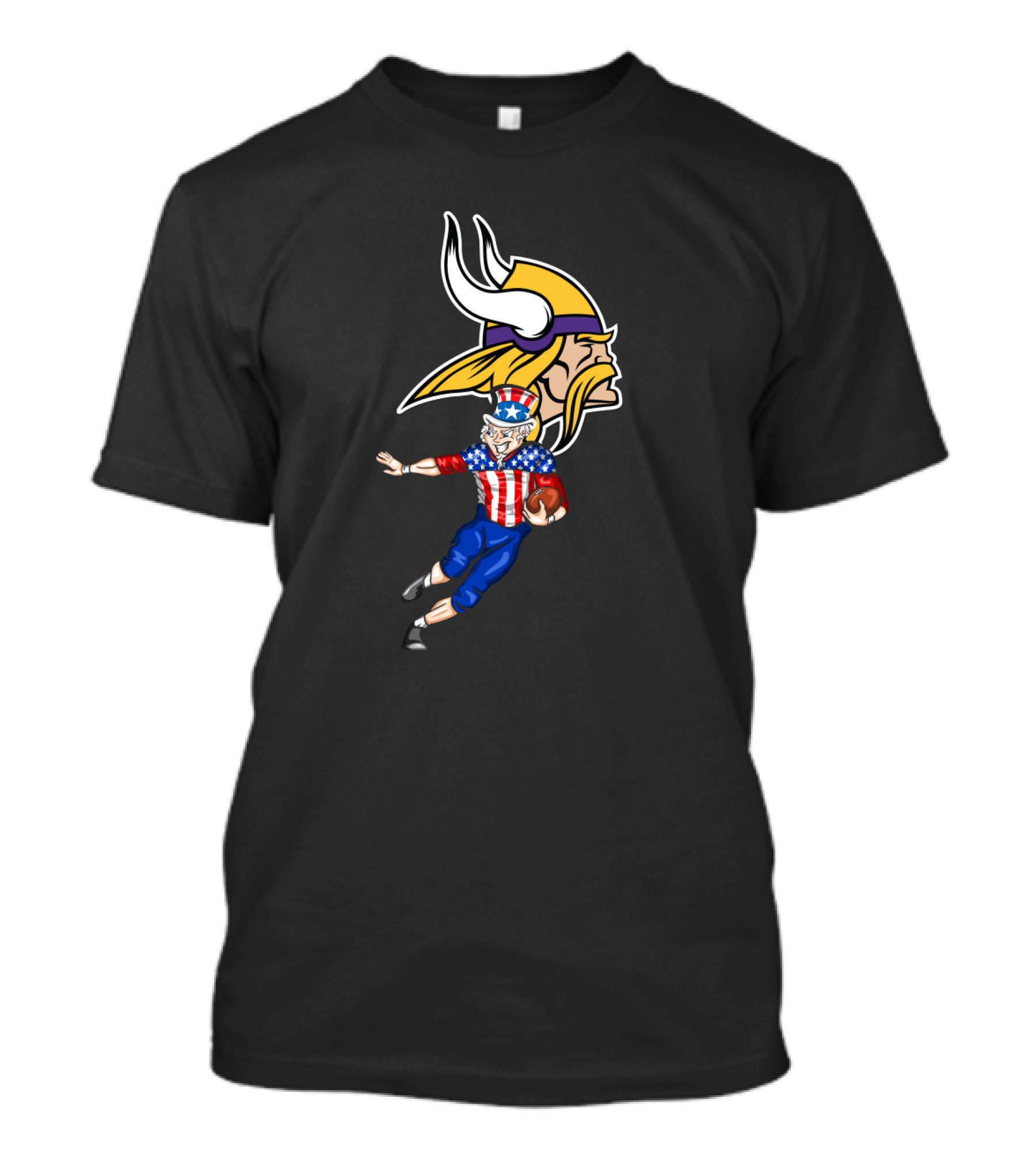 Minnesota Vikings Uncle Sam 4th July Football T-Shirt