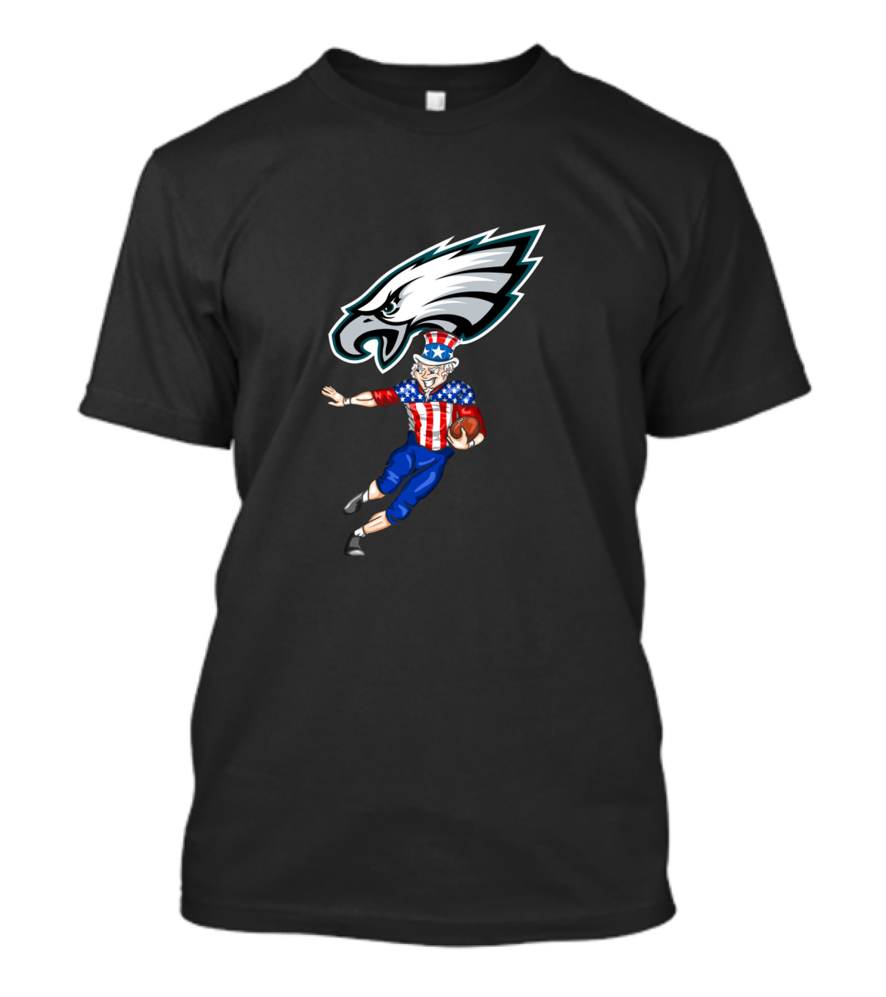 Philadelphia Eagles 4th July Uncle Sam Football T-Shirt