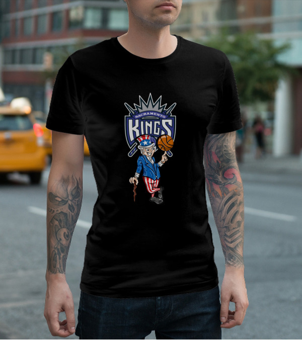 Sacramento Kings Uncle Sam Basketball 4Th Of July T-Shirt