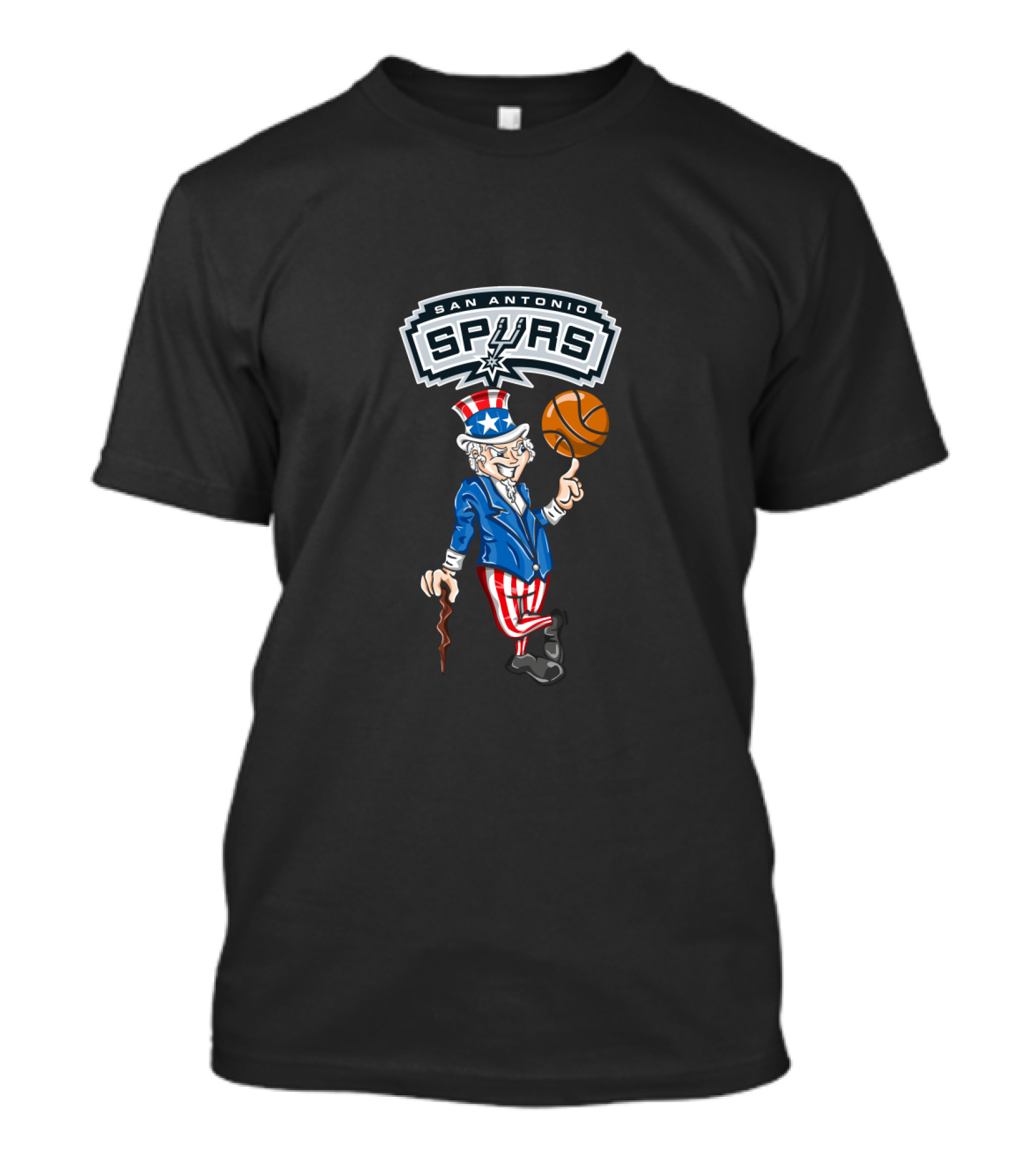 San Antonio Spurs Uncle Sam Basketball 4Th Of July Celebration T-Shirt