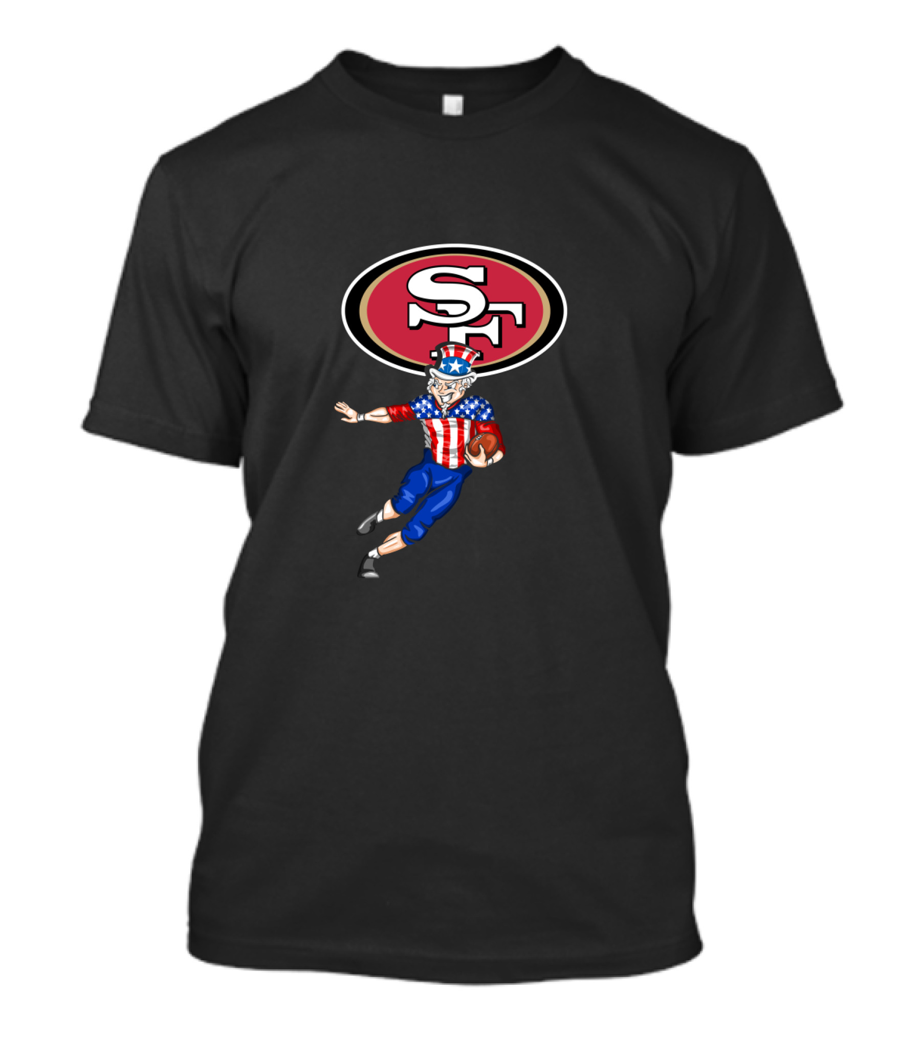 San Francisco 49ers Uncle Sam 4th July Football T-Shirt