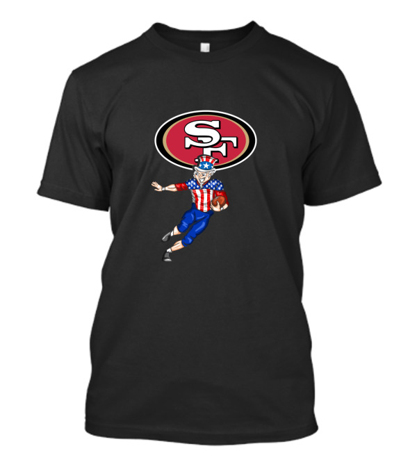 San Francisco 49ers Uncle Sam 4Th July Football Celebration T-Shirt