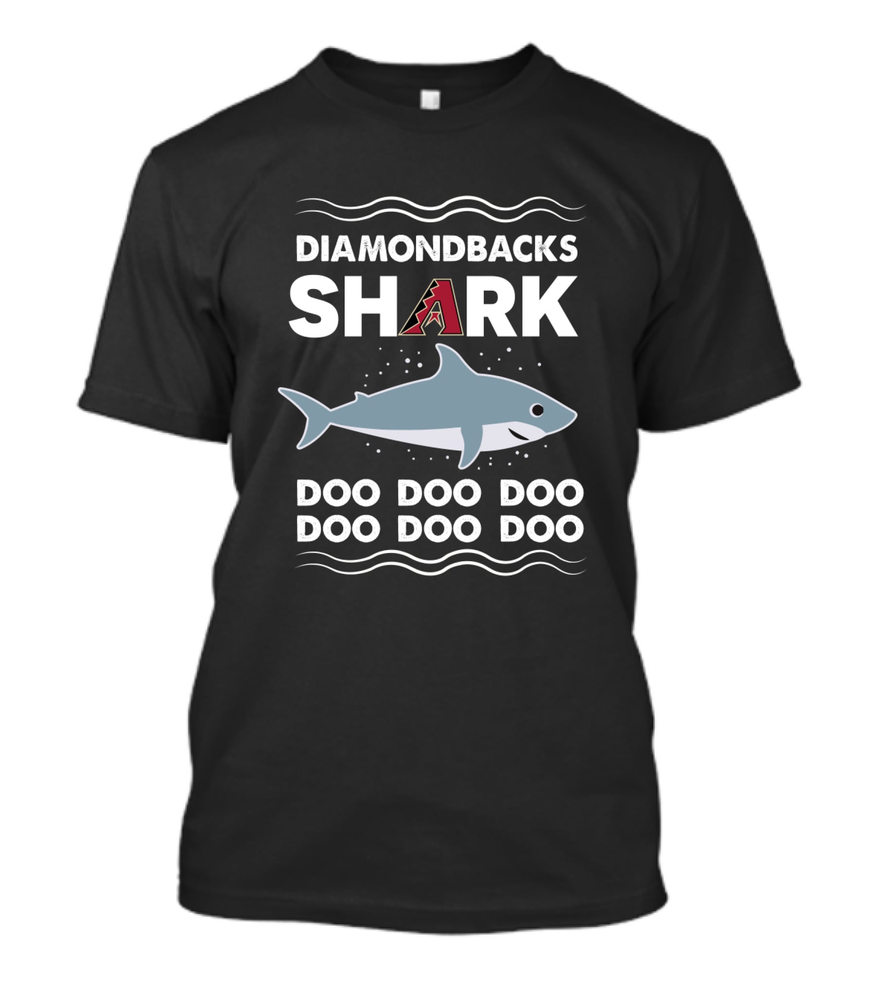 Arizona Diamondbacks Shark Doo Doo Doo With Logo And Wavy Line T-Shirt