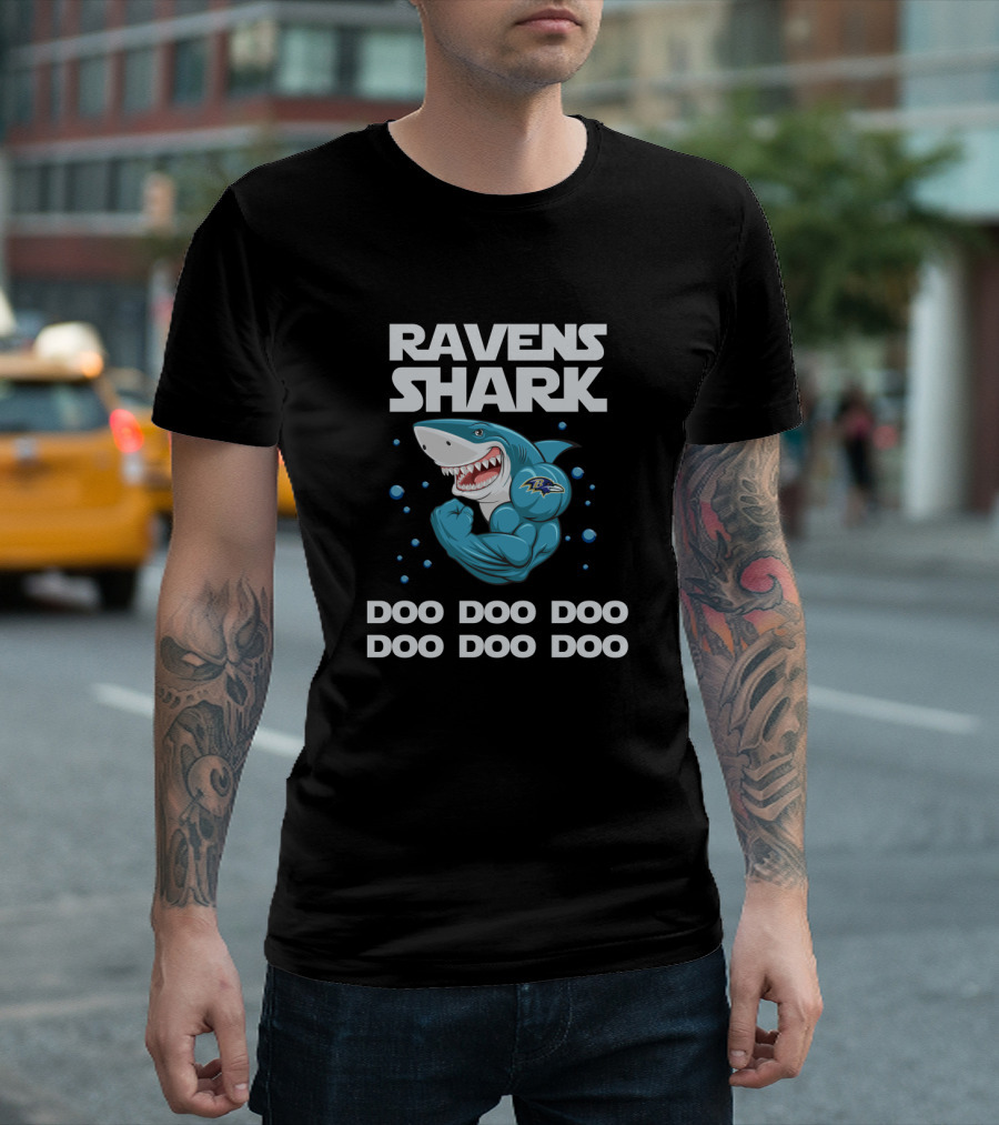 Ravens Shark Doo Doo Doo Baltimore Football T-Shirt