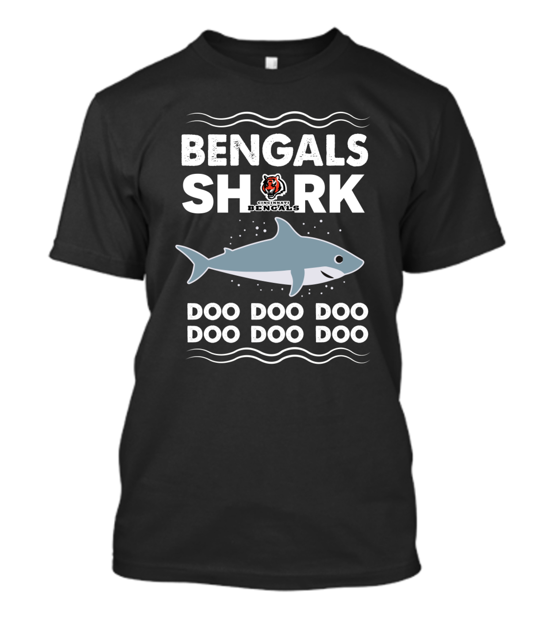 Bengals Shark Cincinnati Bengals Doo Doo Doo Football Fun T-Shirt