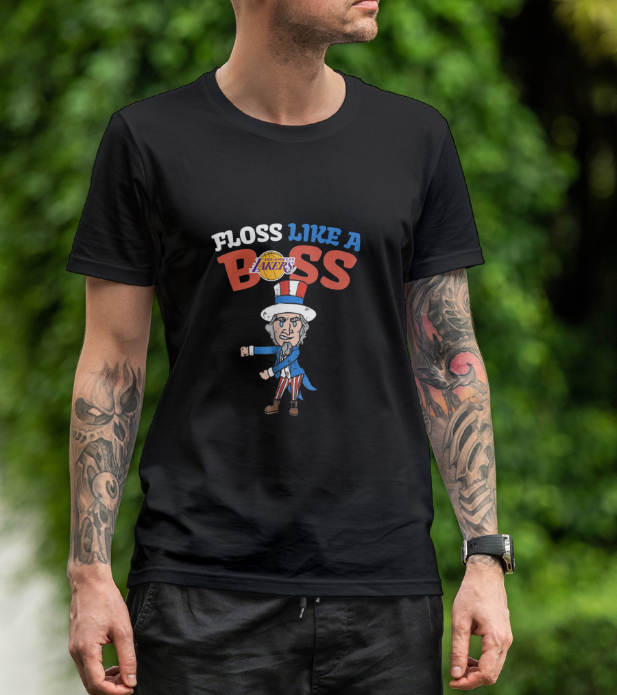 Floss Like A Boss Uncle Sam Los Angeles Lakers 4Th July T-Shirt