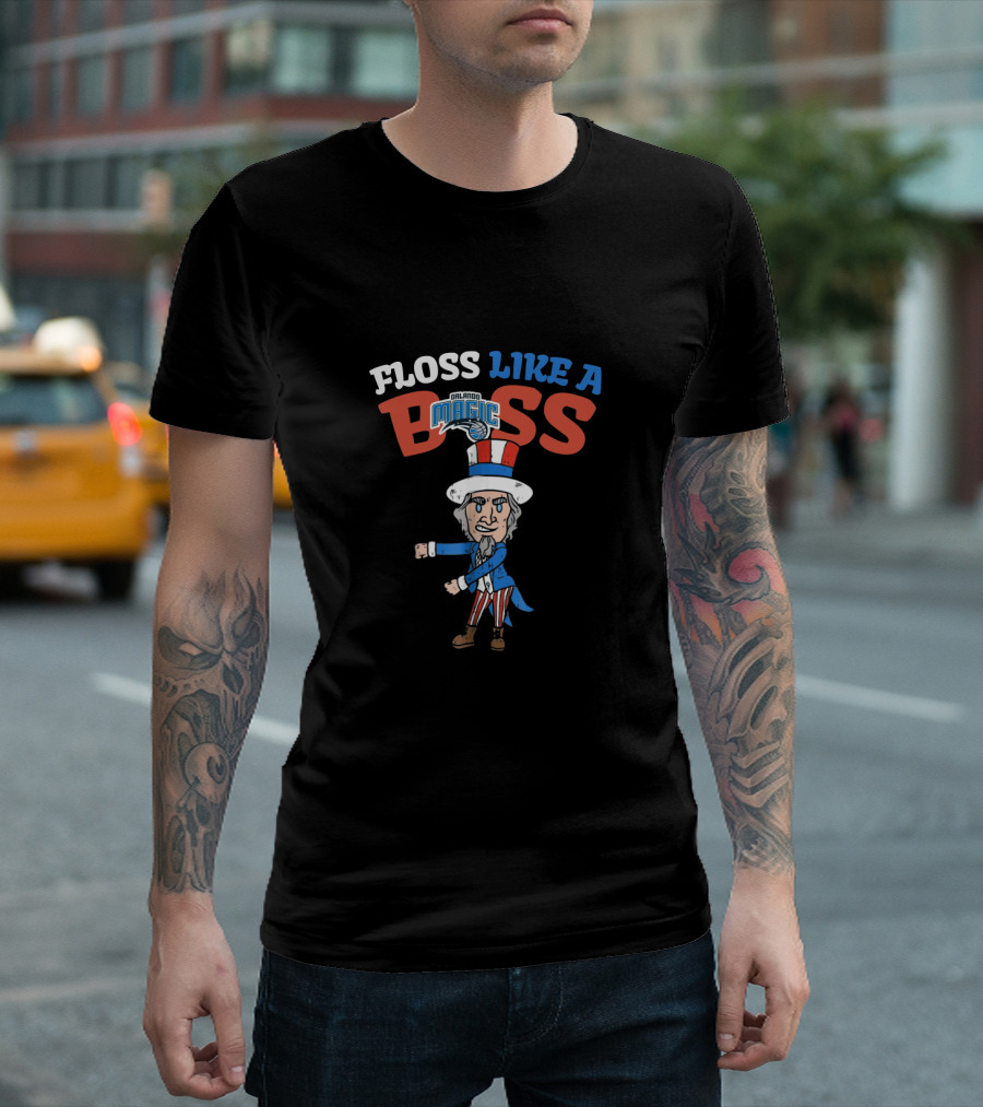 Floss Like A Boss Orlando Magic Uncle Sam 4th of July Dancing T-Shirt