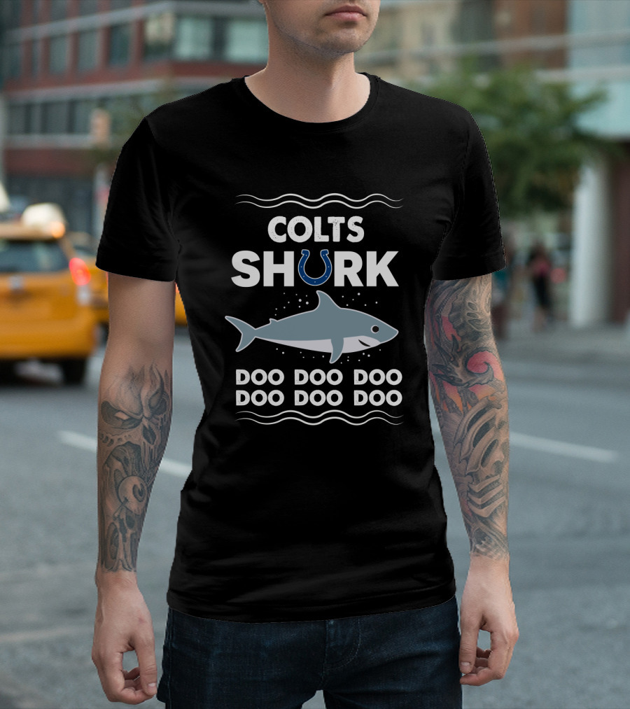Colts Shark Doo Doo Doo with Indianapolis Horseshoe T-Shirt