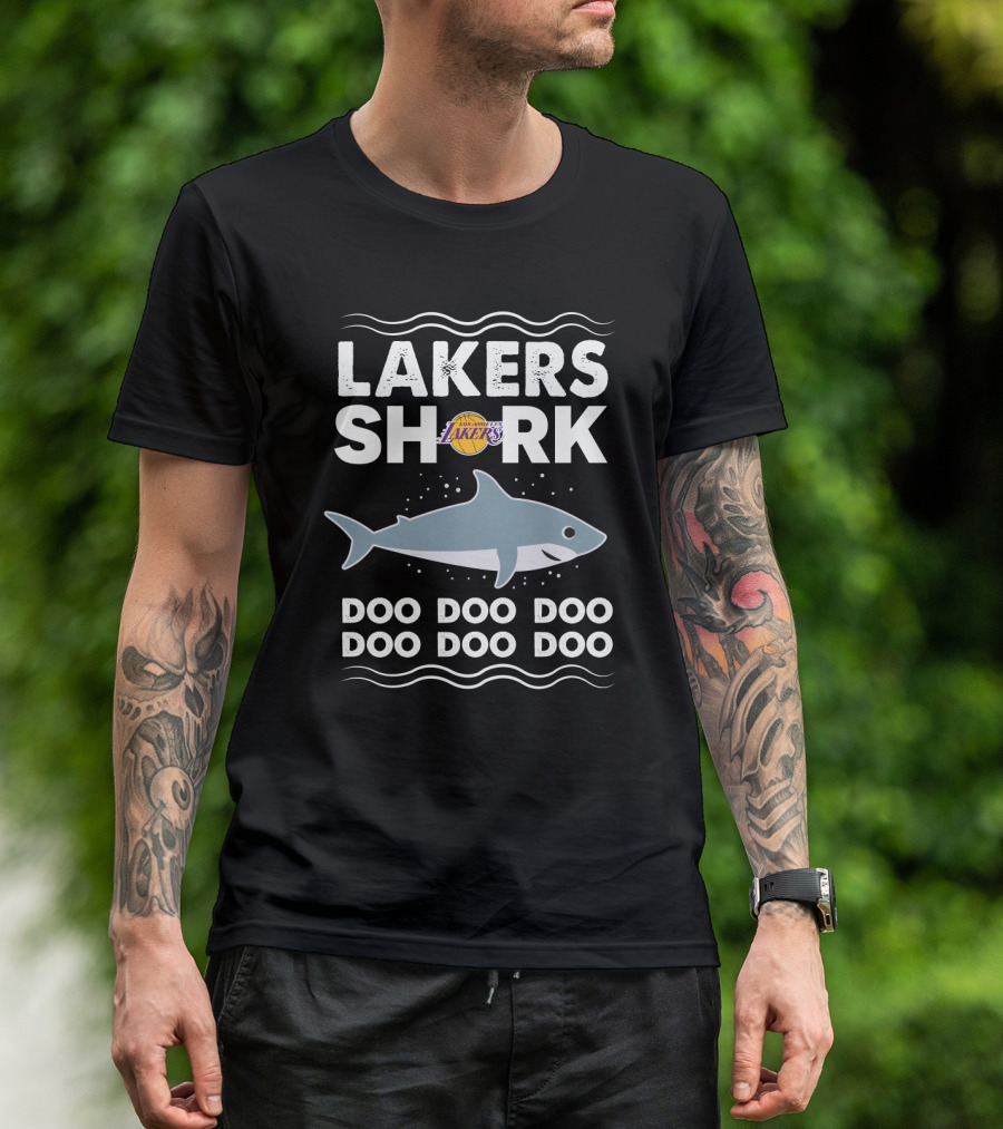 Los Angeles Lakers Shark Doo Doo Doo NBA Basketball Fan T-Shirt