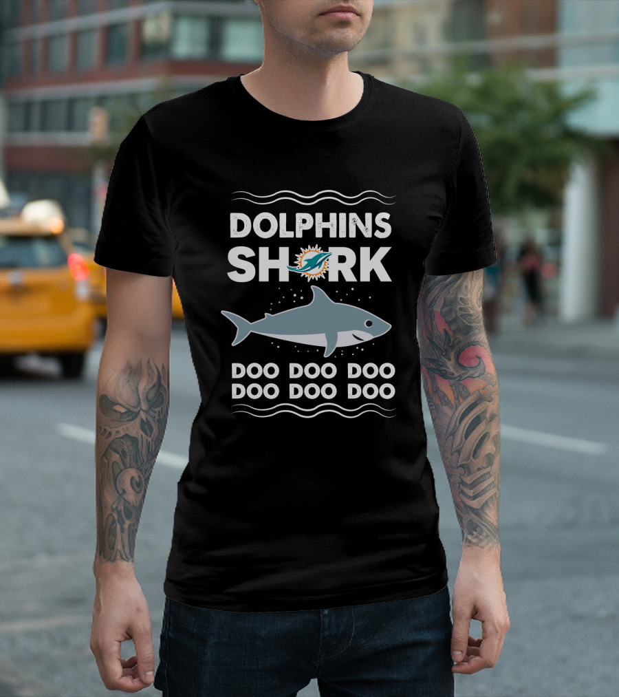 Dolphins Shark Doo Doo Doo Miami Football Fan Tune T-Shirt