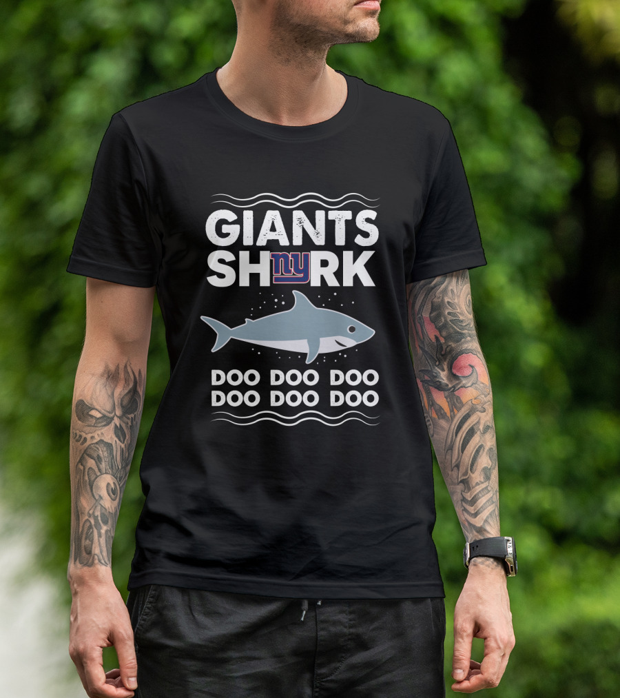 Giants Shark NY Logo Doo Doo Doo Doo Doo Doo T-Shirt