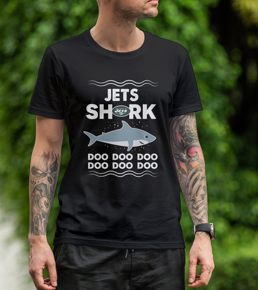 New York Jets Shark Doo Doo Doo Doo Football T-Shirt