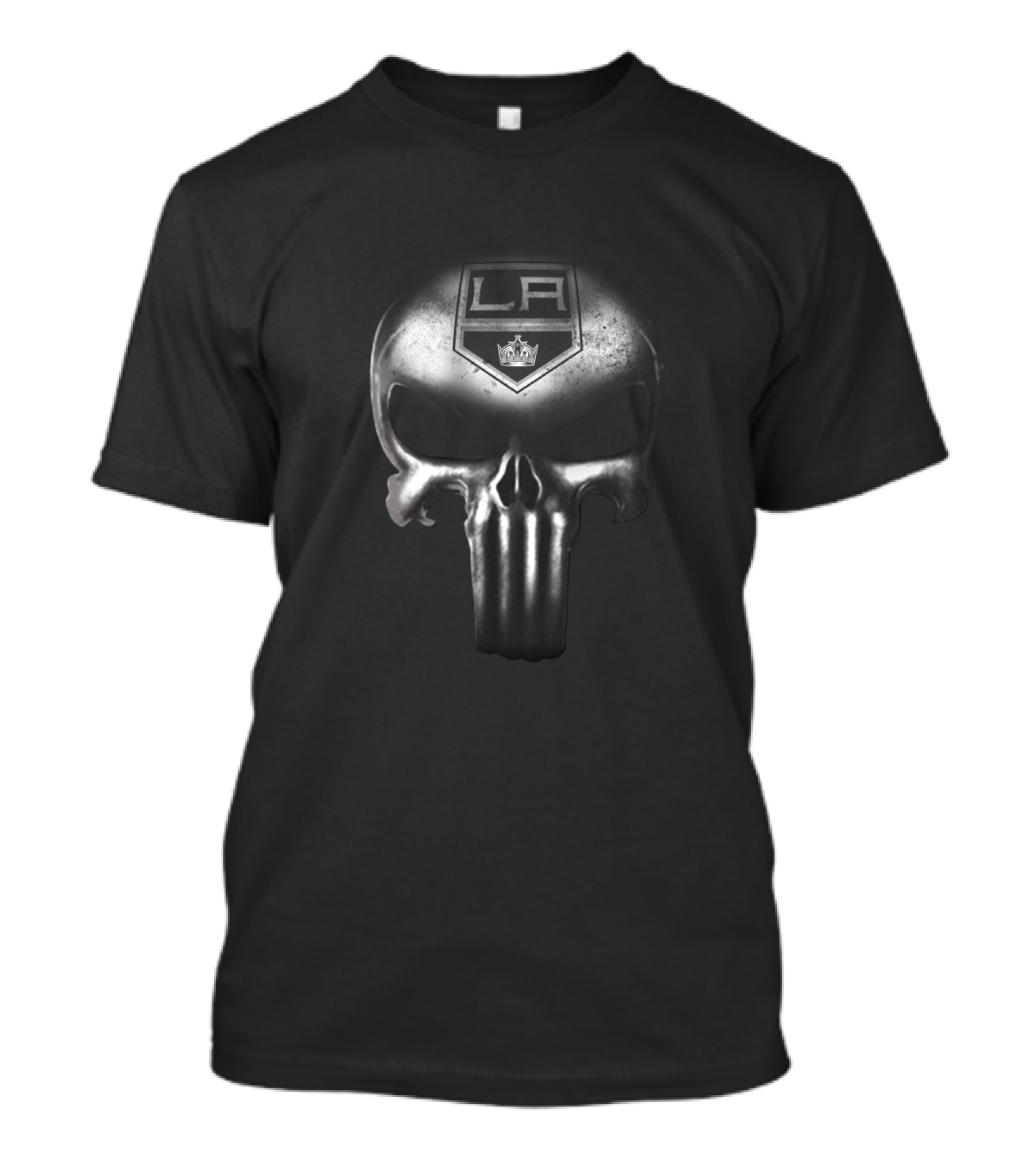 LA Kings Punisher Skull Fan Emblem T-Shirt