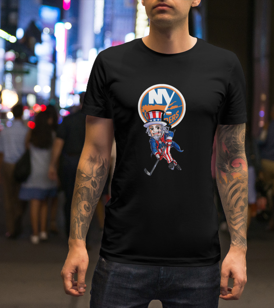 Ny Islanders Uncle Sam Hockey 4Th July T-Shirt