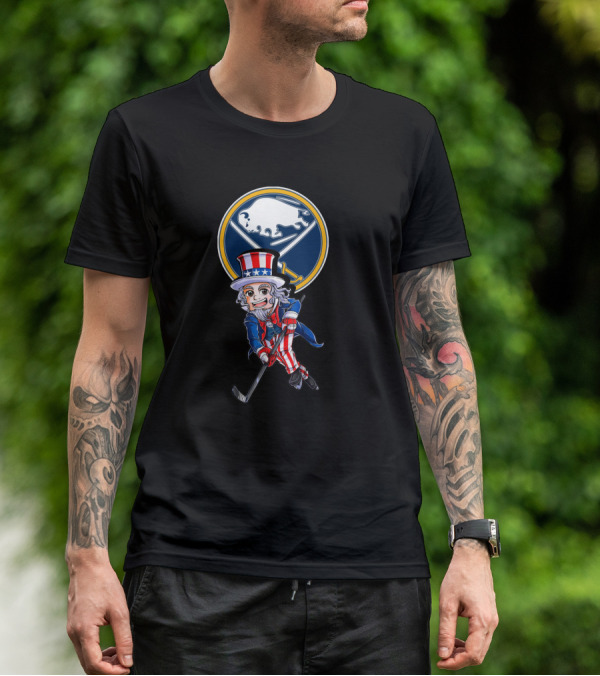 Uncle Sam Buffalo Sabres Hockey 4Th Of July T-Shirt