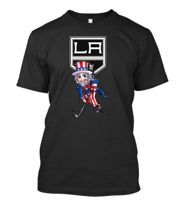 Uncle Sam Playing Hockey La Kings 4Th Of July T-Shirt