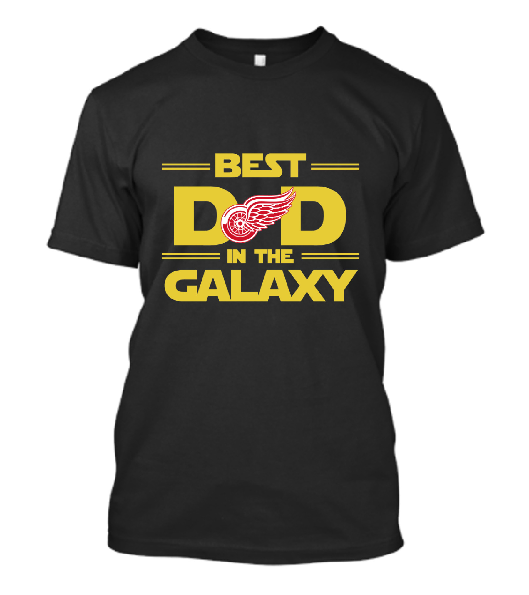 Best Dad In The Galaxy Detroit Red Wings T-Shirt