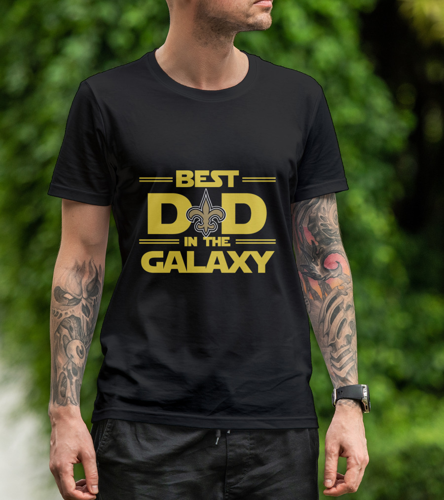 Best New-Orleans-Saints Dad In The Galaxy Fleur-De-Lis Style T-Shirt