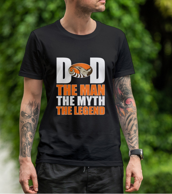 Cleveland Browns Dad The Man The Myth The Legend Football Theme T-Shirt