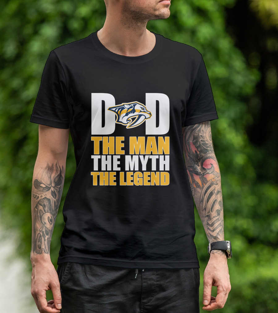 Dad Nashville Predators The Man The Myth The Legend T-Shirt