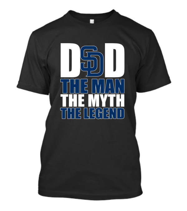 San Diego Padres Dad SD The Man The Myth The Legend T-Shirt