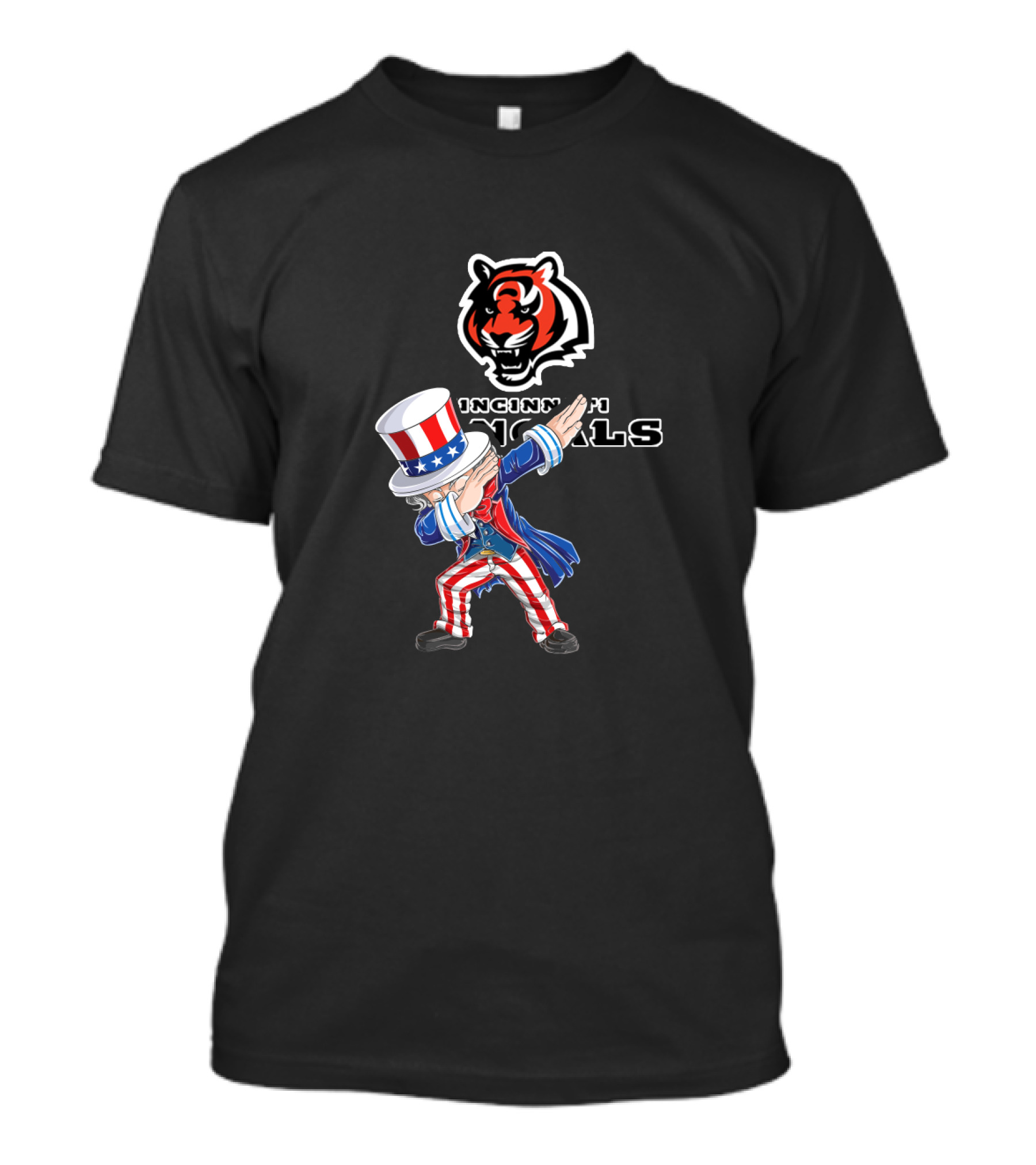 Uncle Sam Dabbing Cincinnati Bengals 4Th Of July Celebration T-Shirt