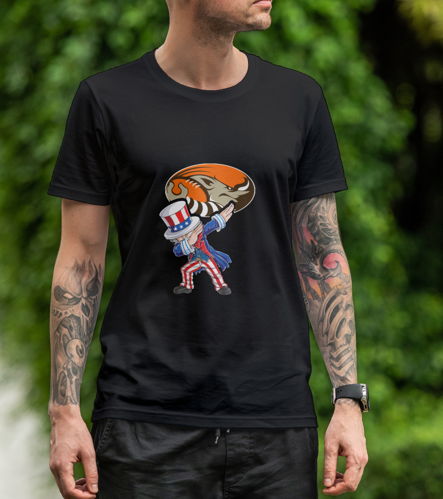 Cleveland Browns Uncle Sam Dabbing Football 4Th Of July T-Shirt