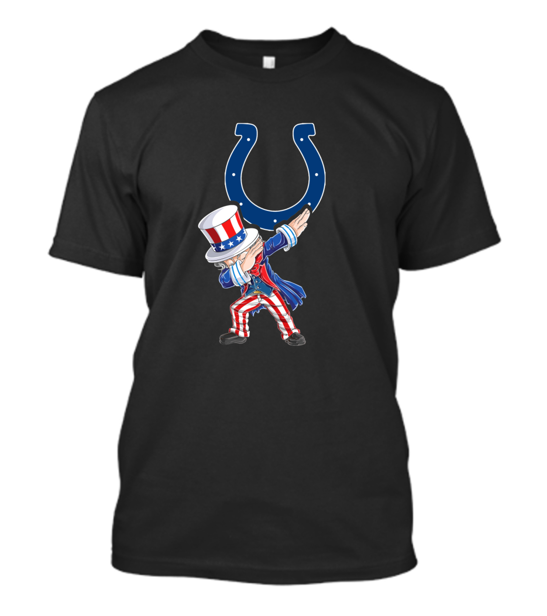 Uncle Sam Dabbing With Indianapolis Colts Horseshoe For 4Th Of July Celebration T-Shirt