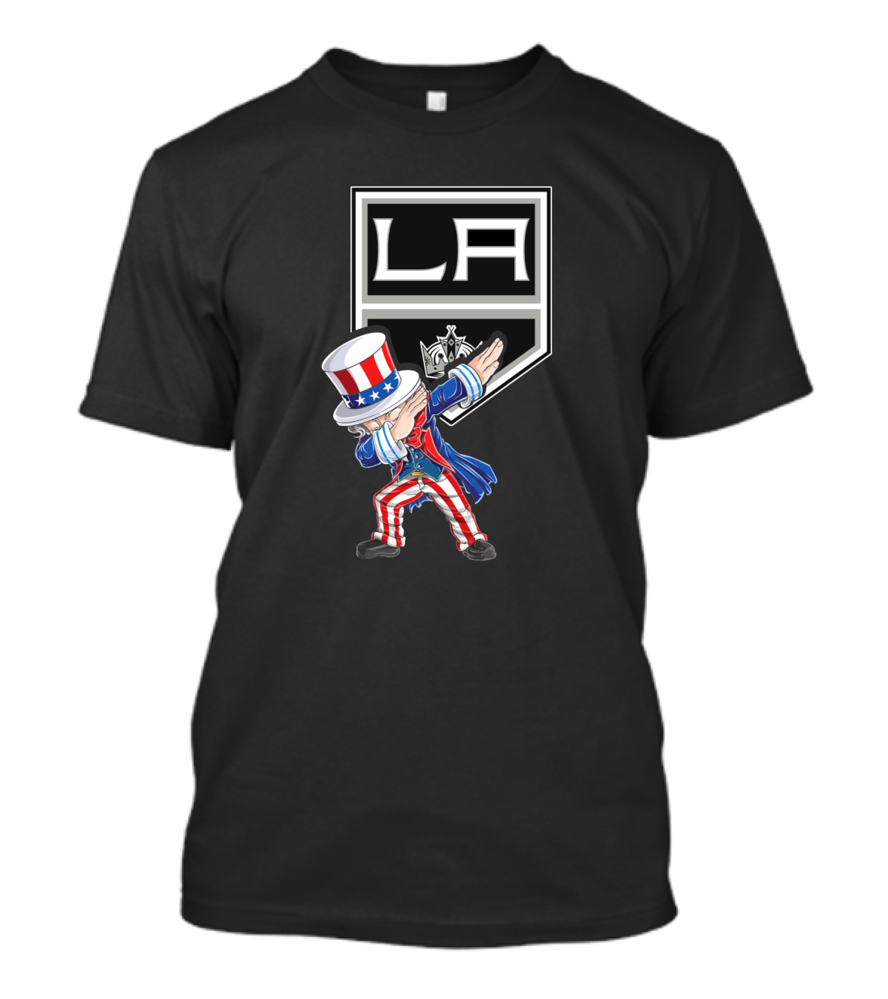 Uncle Sam Dabbing With Los Angeles Kings Logo 4th July T-Shirt