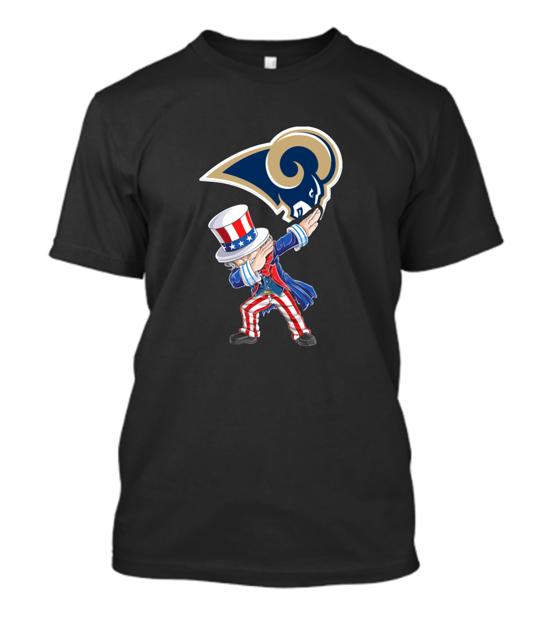 Uncle Sam Dabbing Los Angeles Rams 4th Of July T-Shirt