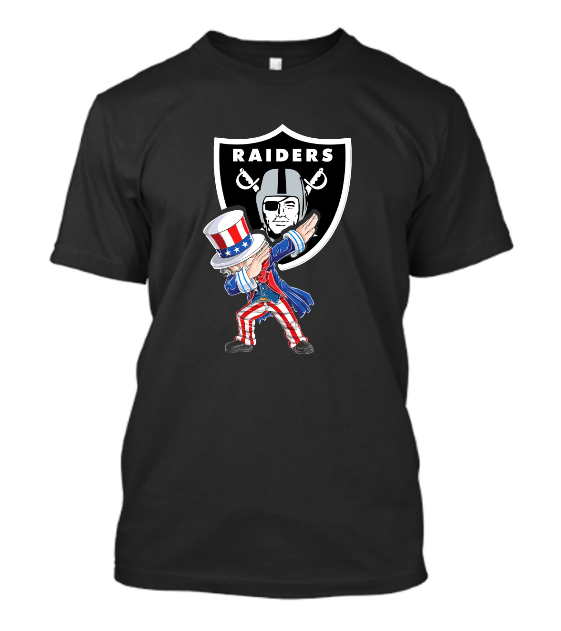 Uncle Sam Dabbing Raiders 4th July T-Shirt