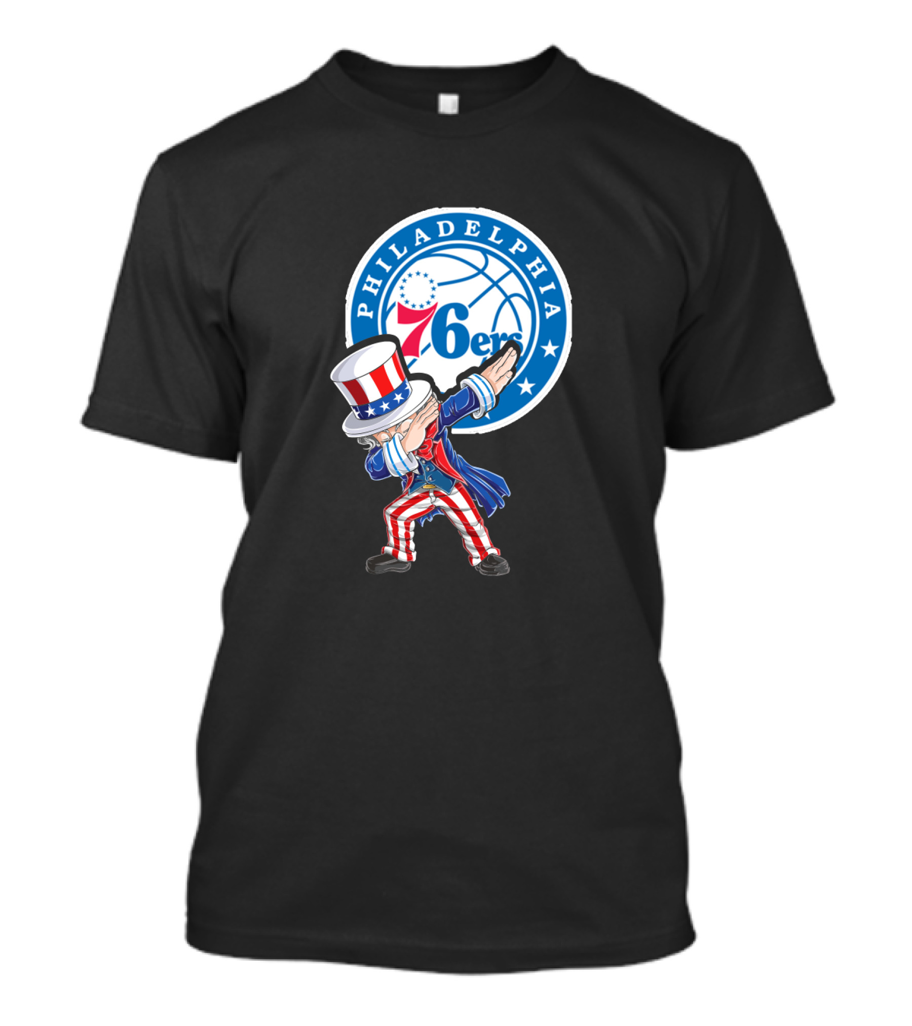Philadelphia 76ers Uncle Sam Dabbing 4th July T-Shirt