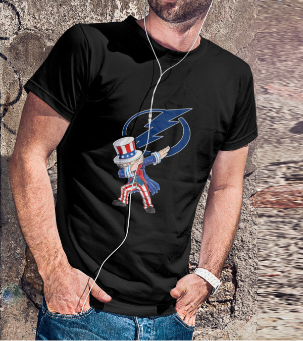Uncle Sam Dabbing Tampa Bay Lightning For 4Th Of July T-Shirt