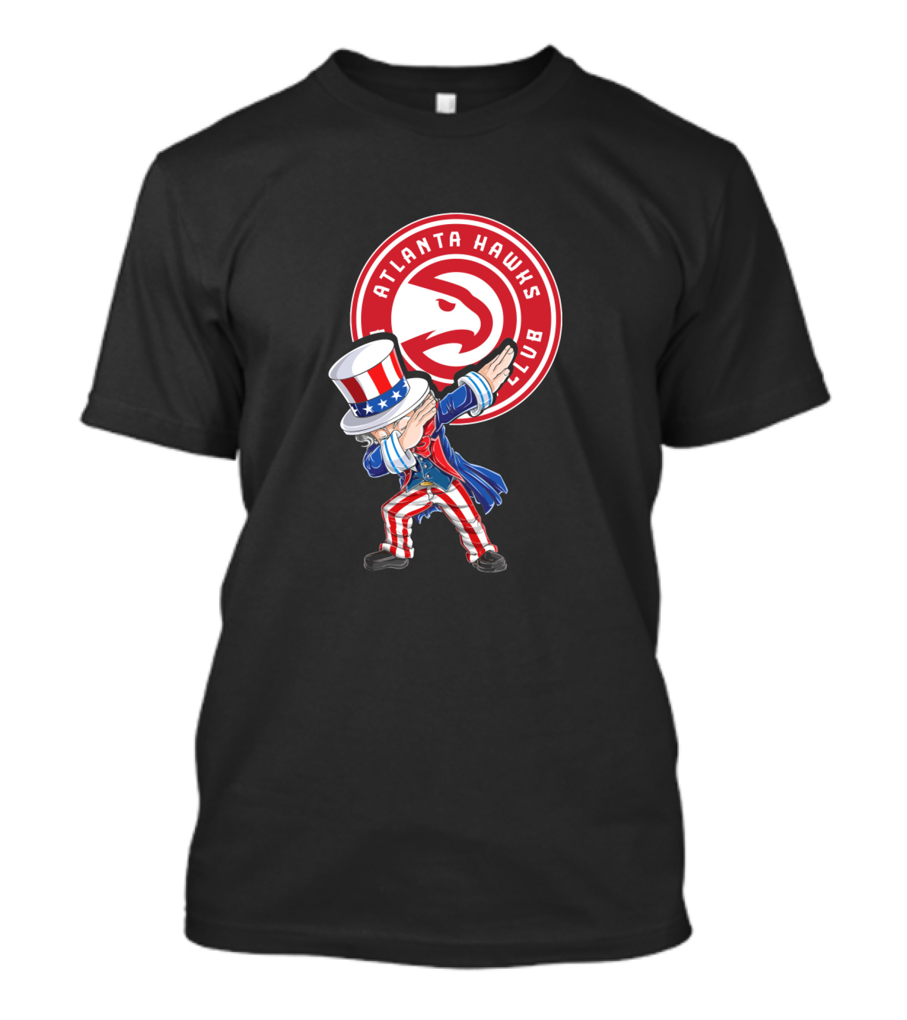 Atlanta Hawks Fans Uncle Sam Dabbing Patriotic 4th July T-Shirt